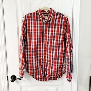 J. Crew Ref Plaid Long Sleeve Button Down Shirt Size Large